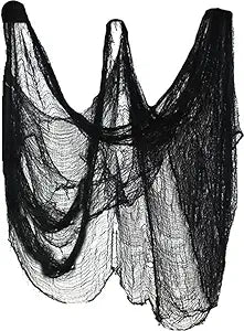 Large Black Coarse Cloth Net Decor