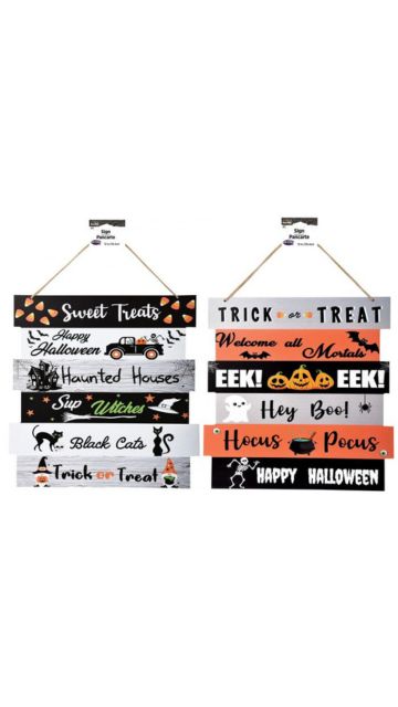 13.5" Halloween Home Hanging Sign Assortment