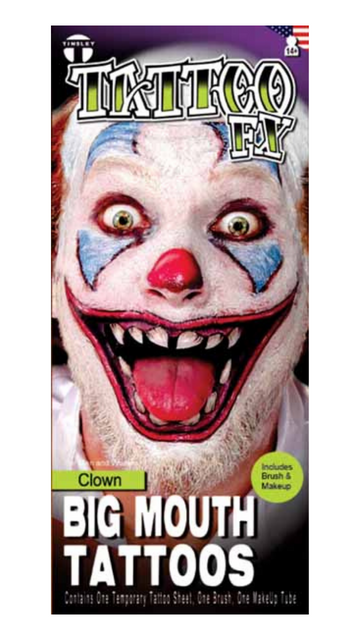 Big Mouth Clown Tattoo Kit