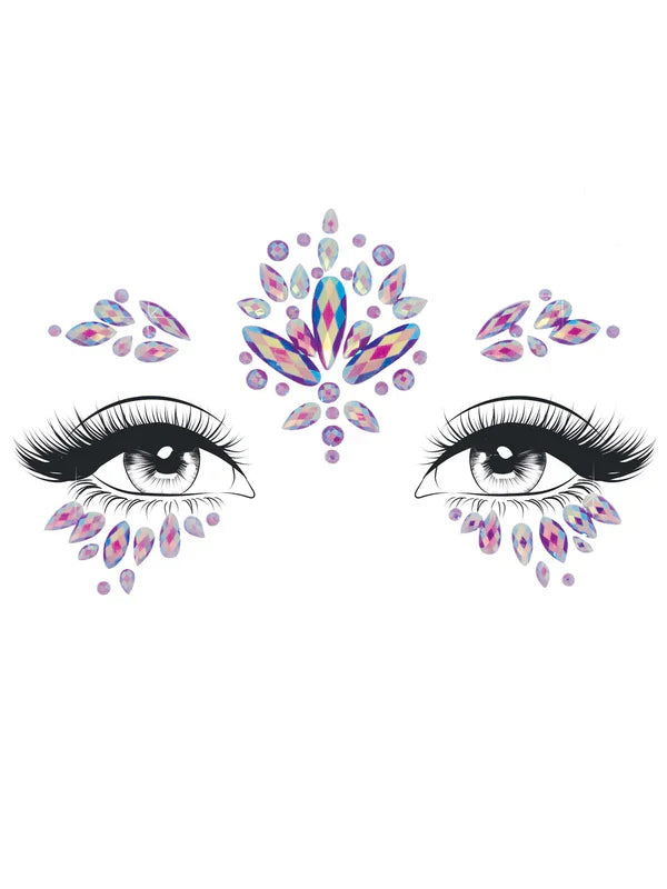 Iridescent Purple Face Jewels