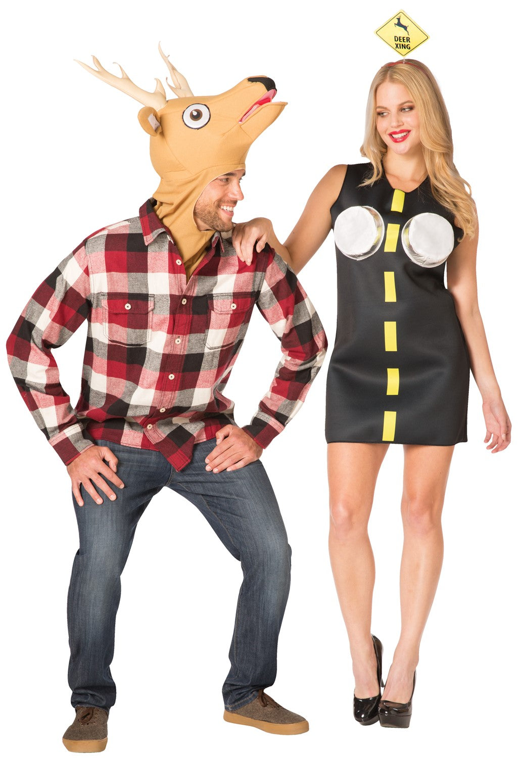 Adult Deer in Headlights Couples Costume