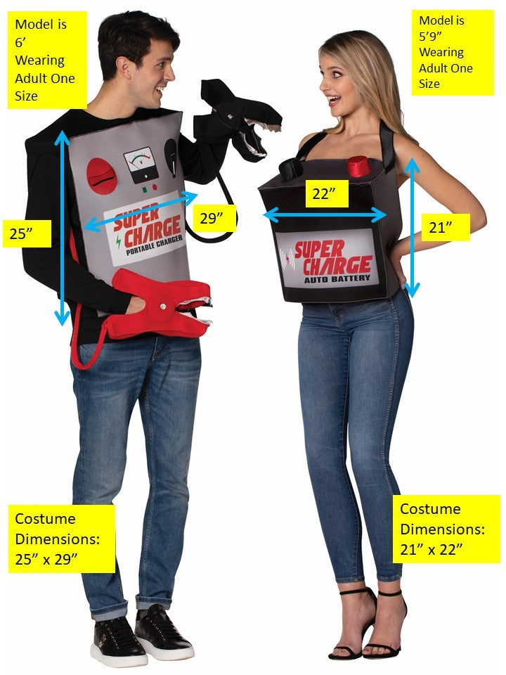 Battery and Jumper Cables Couple Costume