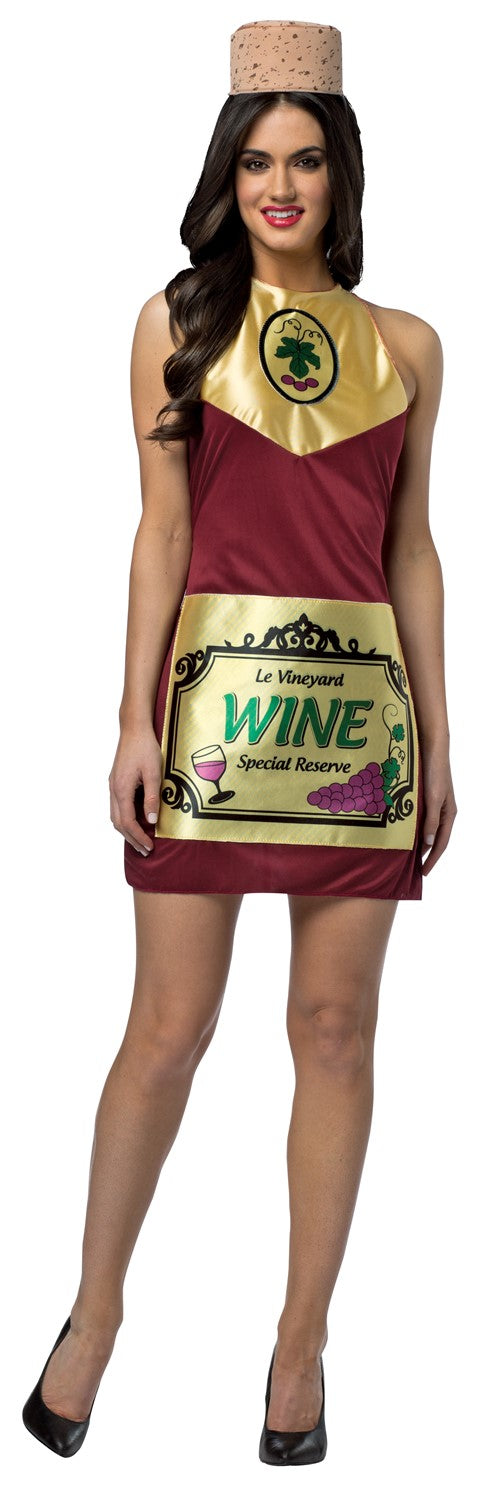 Wine Halloween Costume Dress with Hat, Women's Size 2-6