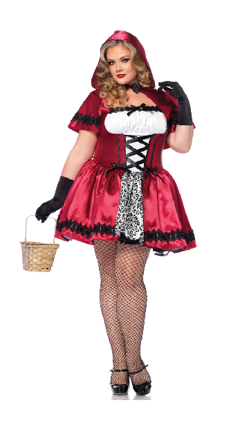 Plus Gothic Red Riding Hood Costume - SoulofHalloween