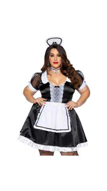 Plus Classic French Maid Costume