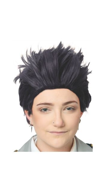 Black Spike Anime Hero Wig