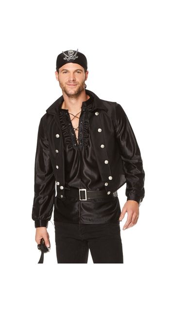 Black Skull Pirate Costume