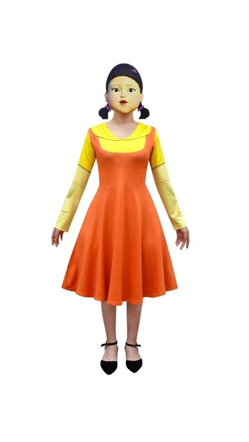 red light green light doll dress Adults Squid Game Red Light Green Light Young-hee Doll Costume