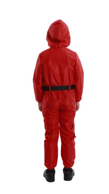 Squid GAME TRIANGLE SUPERVISOR RED UNIFORM CHILD'S COSTUME