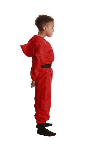 Squid GAME TRIANGLE SUPERVISOR RED UNIFORM CHILD'S COSTUME