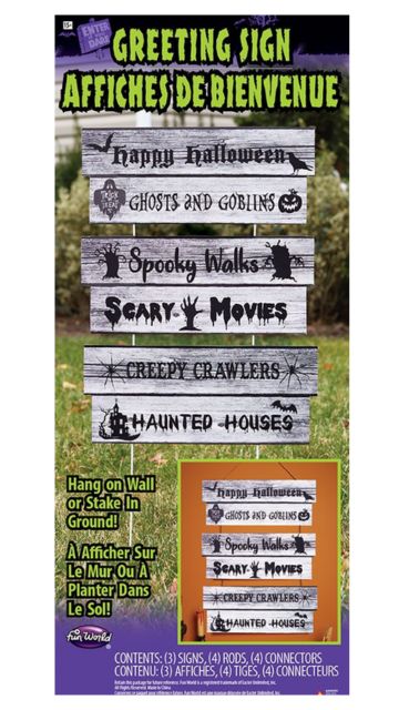 22.5" Halloween Greeting Signs