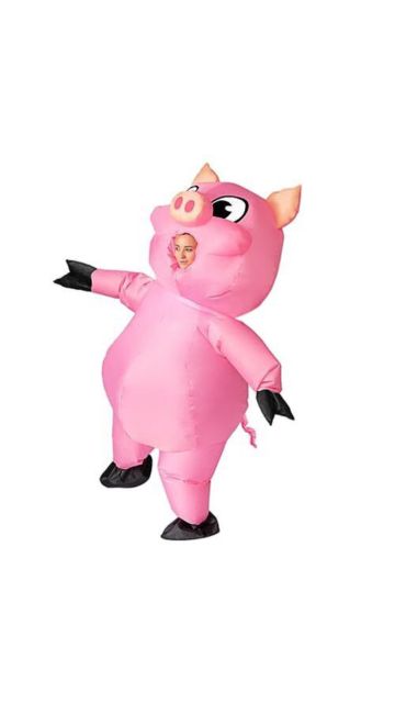 Adult Unisex Piggy Full Body Inflatable Costume-One Size
