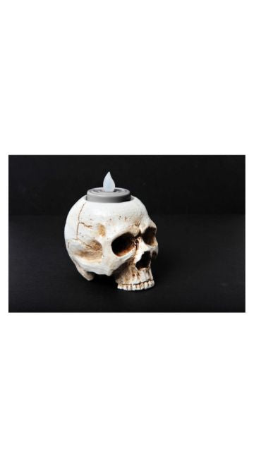 3.5" Halloween Home Skull Tea Light