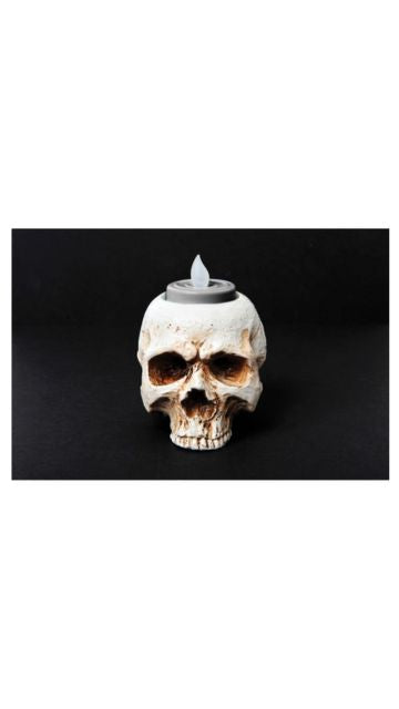 3.5" Halloween Home Skull Tea Light