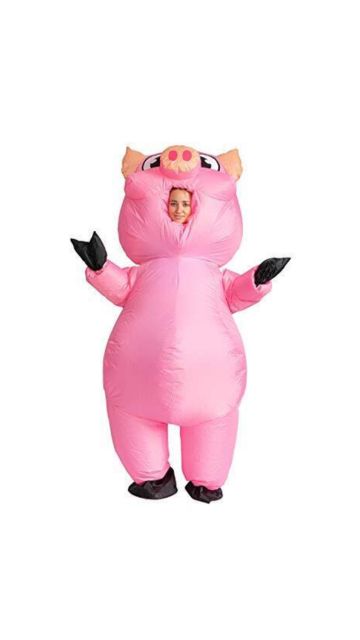 Adult Unisex Piggy Full Body Inflatable Costume-One Size