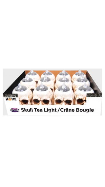 3.5" Halloween Home Skull Tea Light