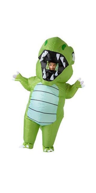 Full Body Inflatable Dinosaur Costume for Kids - One Size - 6ft Tall