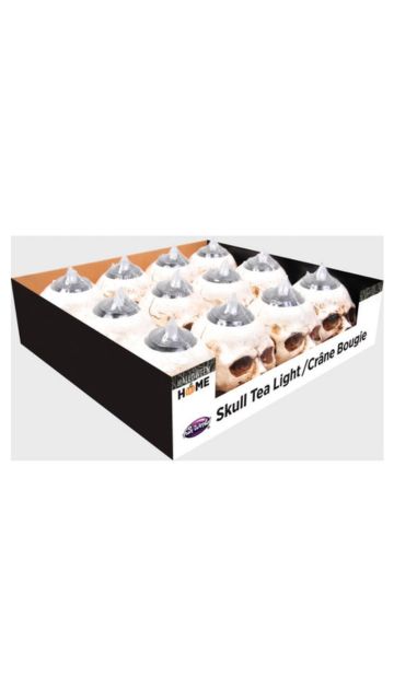 3.5" Halloween Home Skull Tea Light