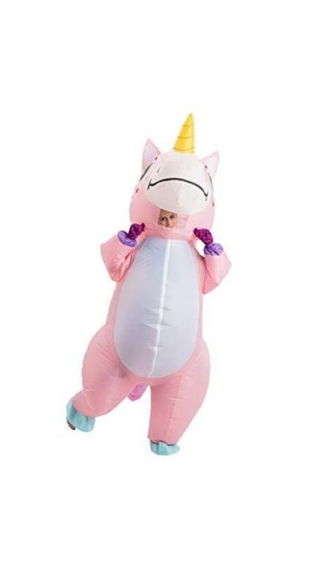 Adult Unisex Pink Unicorn Full Body Inflatable Costume-One Size