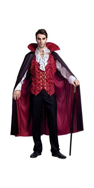 Renaissance Medieval Scary Vampire Cosplay Costume for Men
