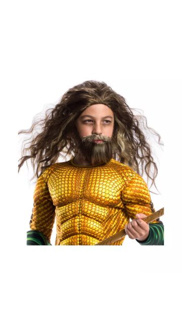 Aquaman Child Wig and Beard Set