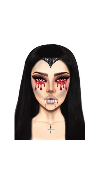 Vampire Rhinestone Stick-On Jewels