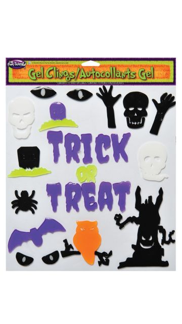 Halloween Window Gel Clings Assortment