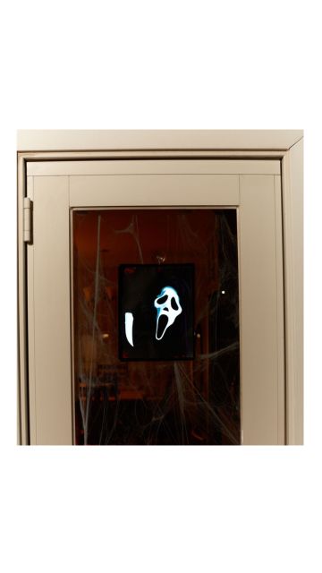 Neon Ghost Face Sign