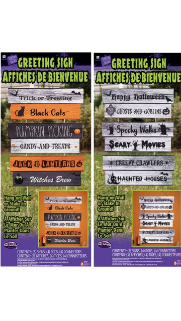 22.5" Halloween Greeting Signs