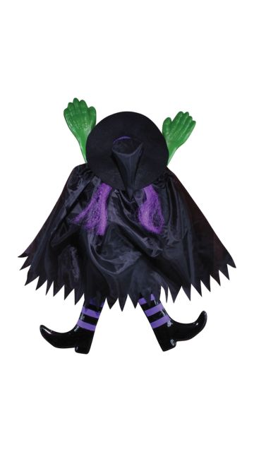 Wrong Way Witch Hanging Decor