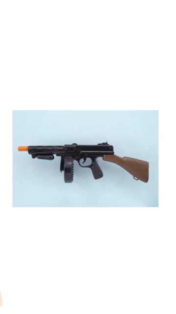 Black Gangster Machine Gun Prop