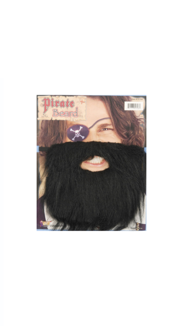 Black Pirate Beard and Moustache Set
