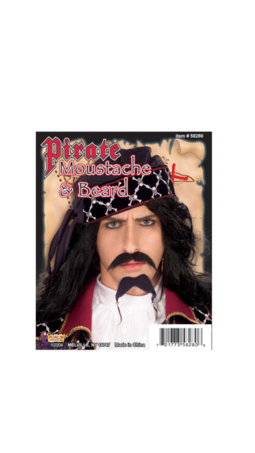 Deluxe Pirate Beard and Moustache Set