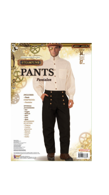 Steampunk Industrial Black Pants