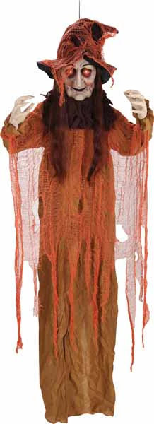 Animated Hanging Witch Decor