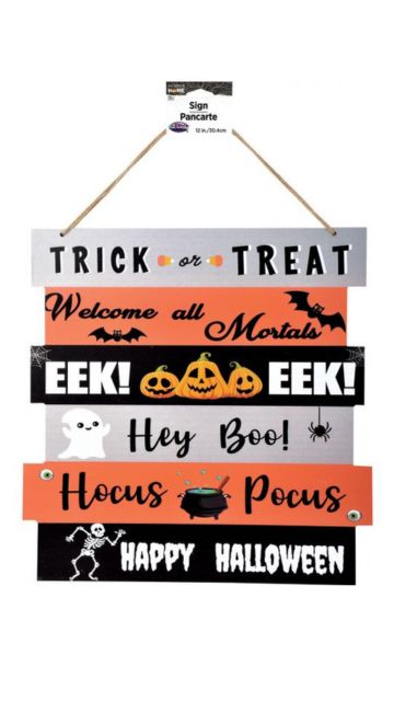 13.5" Halloween Home Hanging Sign Assortment