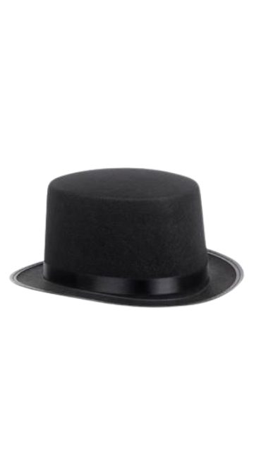 Black Felt Top Hat - SoulofHalloween