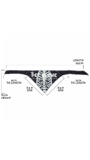 Glow-In-The-Dark Skull Dog Bandana - SoulofHalloween