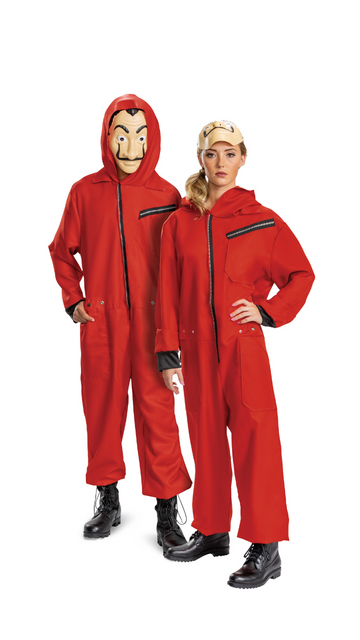 Money Heist Adult Jumpsuit W/ Mask