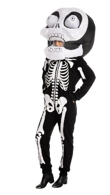 Bobble Head Skeleton Inflatable Costume - Adult - SoulofHalloween