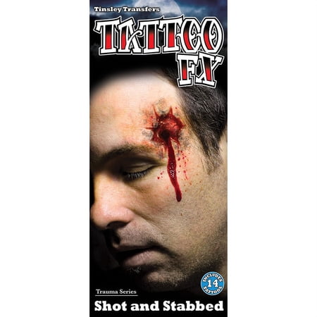 Trauma Temp Tattoo Shot & Stabbed