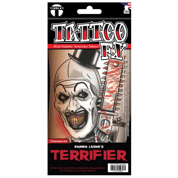 Terrifier Chainsaw Tattoo Art