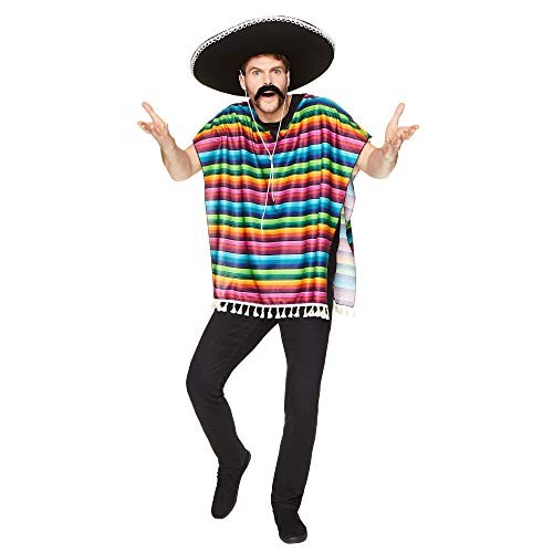 Multi-Color Mexican Poncho