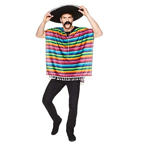 Multi-Color Mexican Poncho