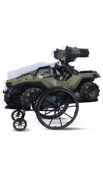 Halo Infinite Warthog Adaptive Wheelchair Cover