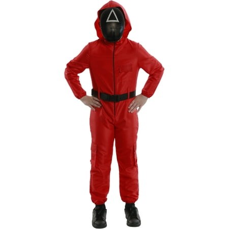 Child Triangle Supervisor Red Uniform Costume