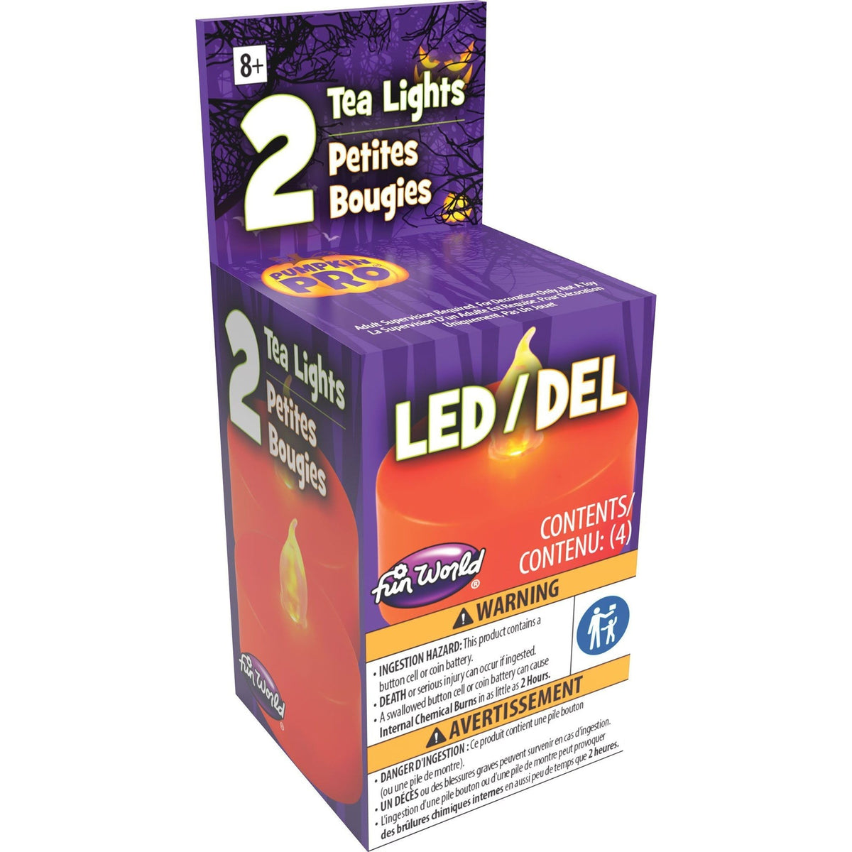 Fun World LED Tea Lights 2 Count Box