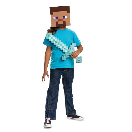 Minecraft Sword and Steve Mask Set