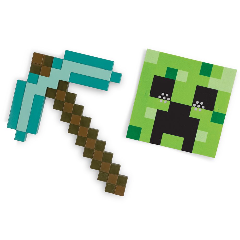 Minecraft Creeper Mask and Pickaxe Set