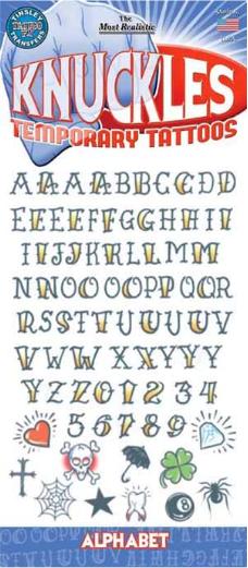 Alphabet Temporary Tattoos Set